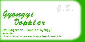 gyongyi doppler business card